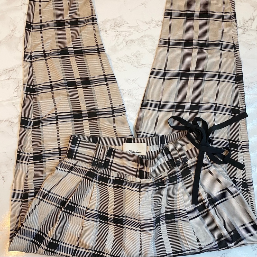 3.1 Phillip Lim Silk Check Trousers Size 2 - Picture 5 of 8